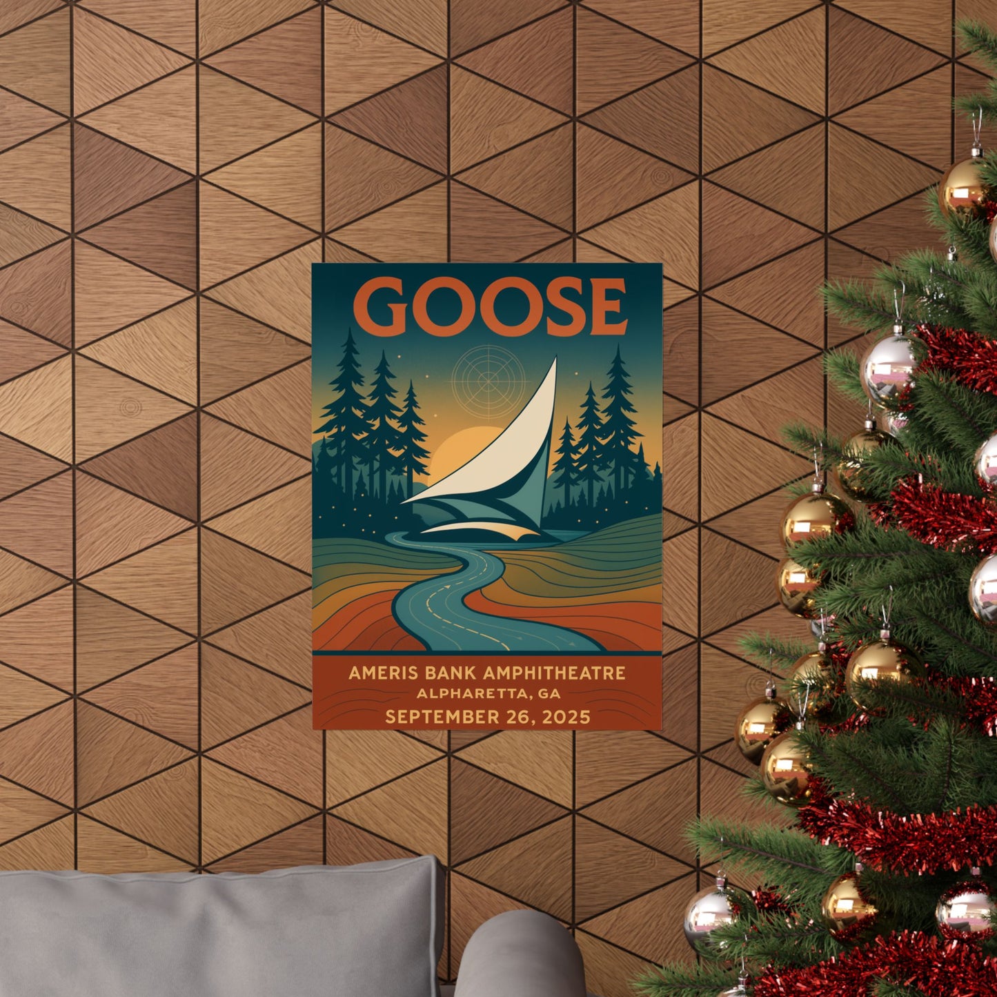 Goose Alpharetta September 26,2025 Concert Print | Ameris Bank Amphitheatre | Concert Print | Version 2