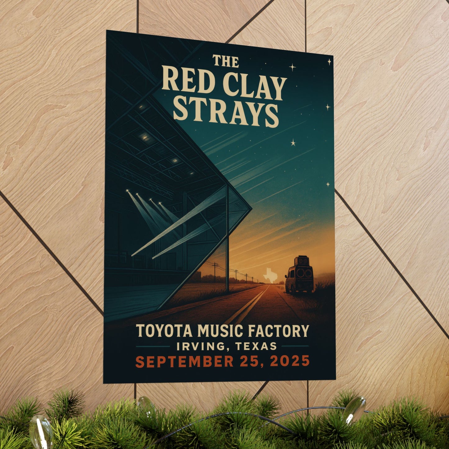The Red Clay Strays Irving TX Concert Print | September 25, 2025 | Toyota Music Factory | Variant 1