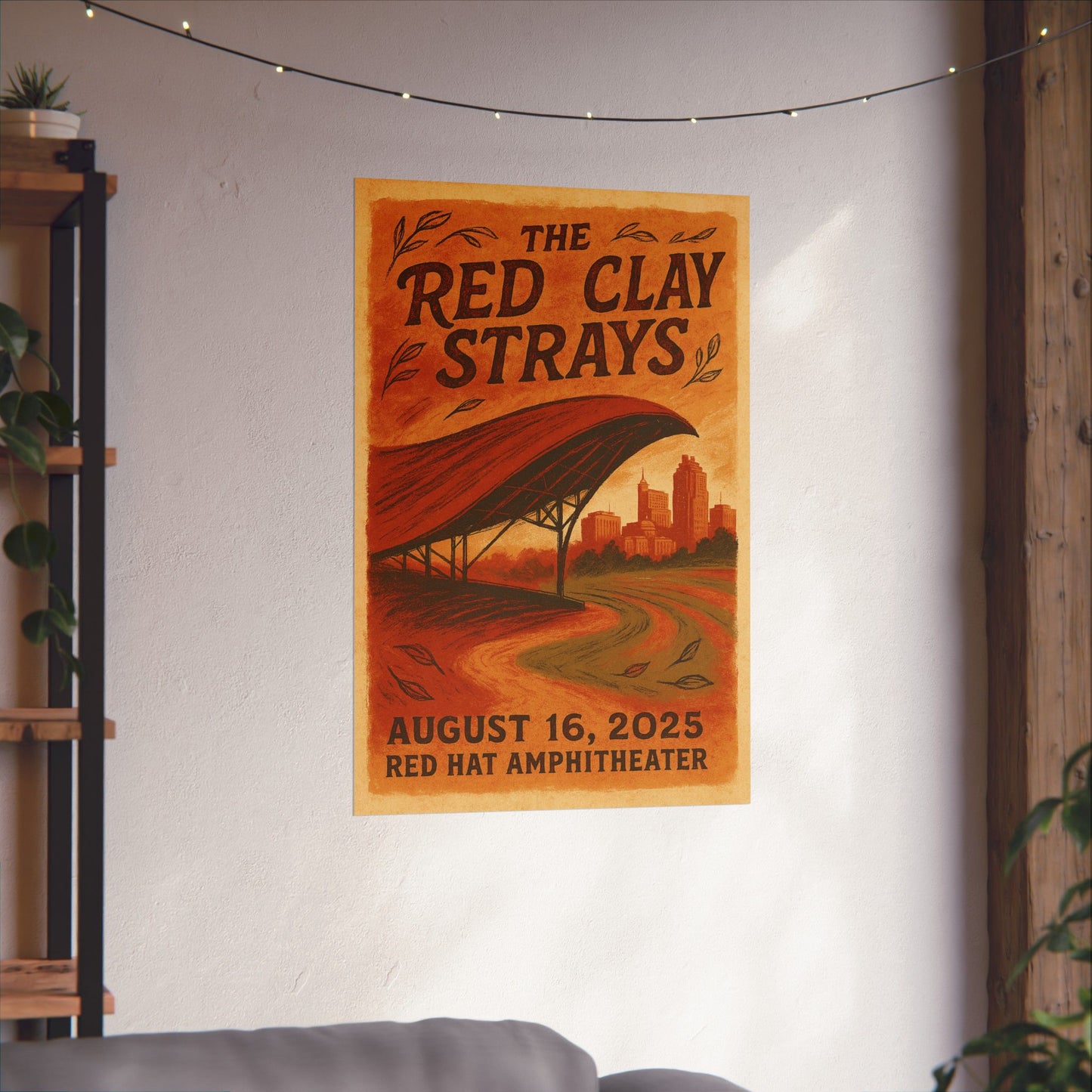 The Red Clay Strays Raleigh | Aug 16, 2025 | Red Hat Amphitheater | Concert Print