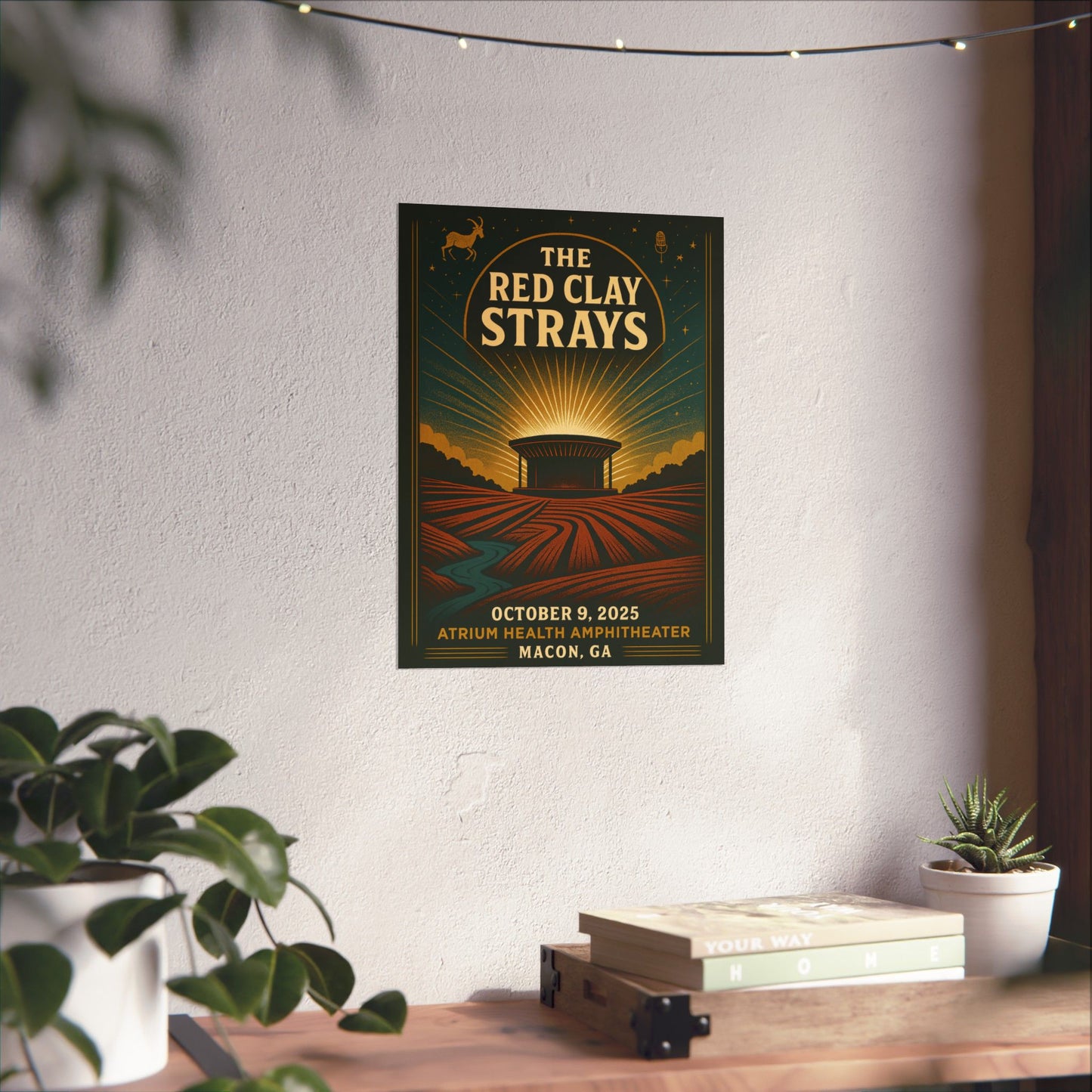 The Red Clay Strays Macon GA Concert Print | October 9, 2025 | Atrium Health Amphitheater | Variant 1