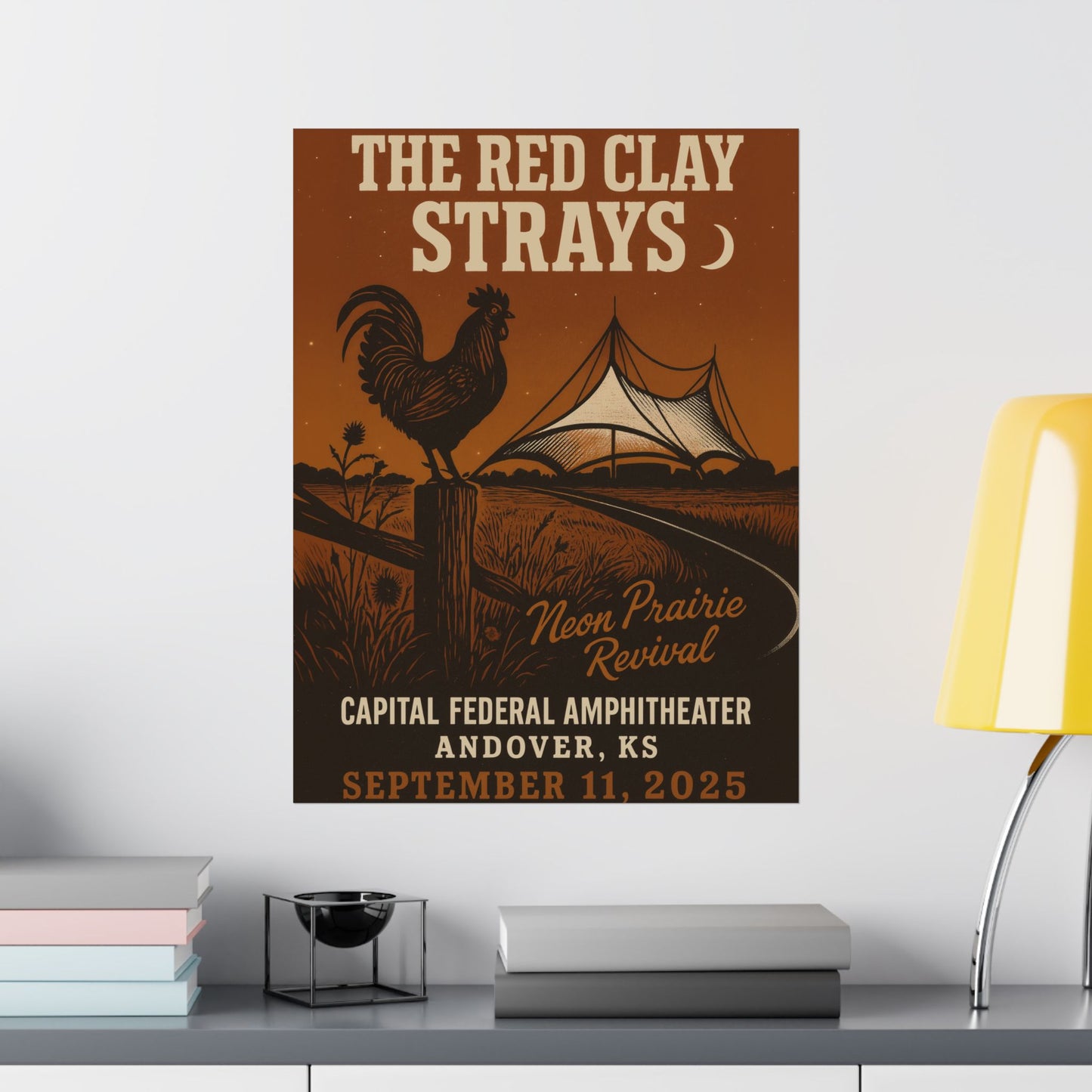 The Red Clay Strays Andover KS Print | September 11, 2025 | Capital Federal Amphitheater | Concert Poster | Variant 1