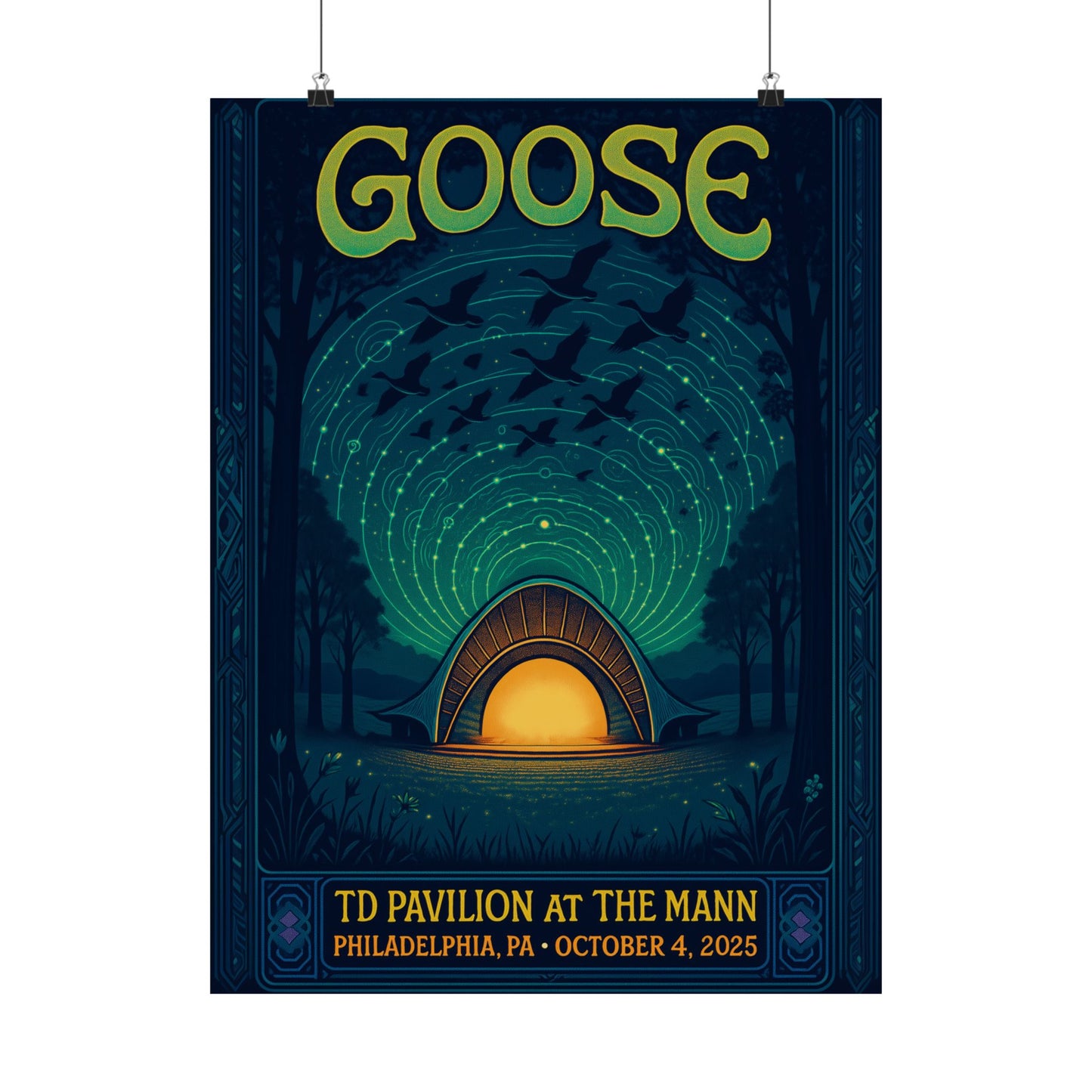 Goose TD Pavilion at The Mann Concert Poster | October 4, 2025 | Philadelphia | Limited Edition | Variant 3