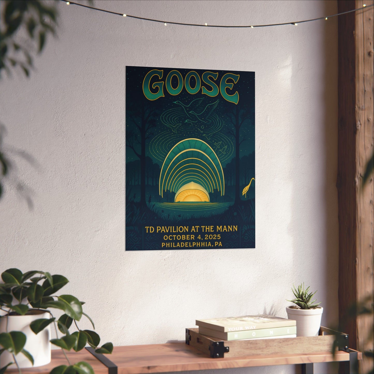 Goose TD Pavilion at The Mann | October 4, 2025 | Philadelphia PA | Concert Poster | Limited Edition | Variant 1