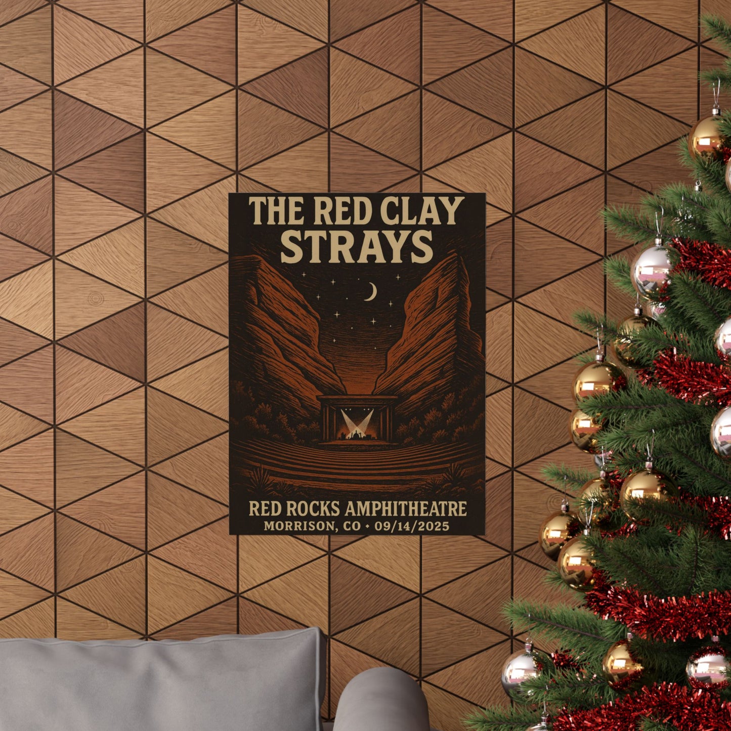 The Red Clay Strays Morrison CO Concert Poster | September 14, 2025 | Red Rocks Amphitheatre | Variant 1