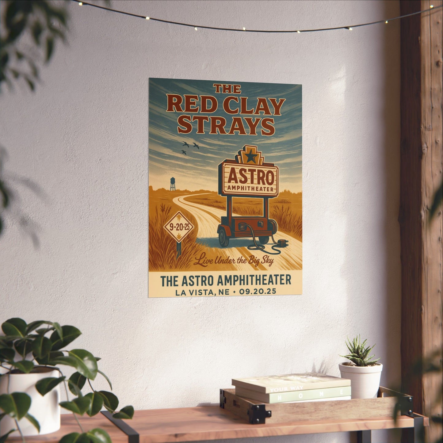 The Red Clay Strays La Vista NE Concert Print | September 20, 2025 | Astro Amphitheater | Variant 1