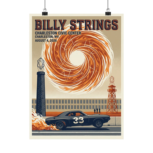 Billy Strings | August 4, 2026 | Charleston, WV | Concert Poster