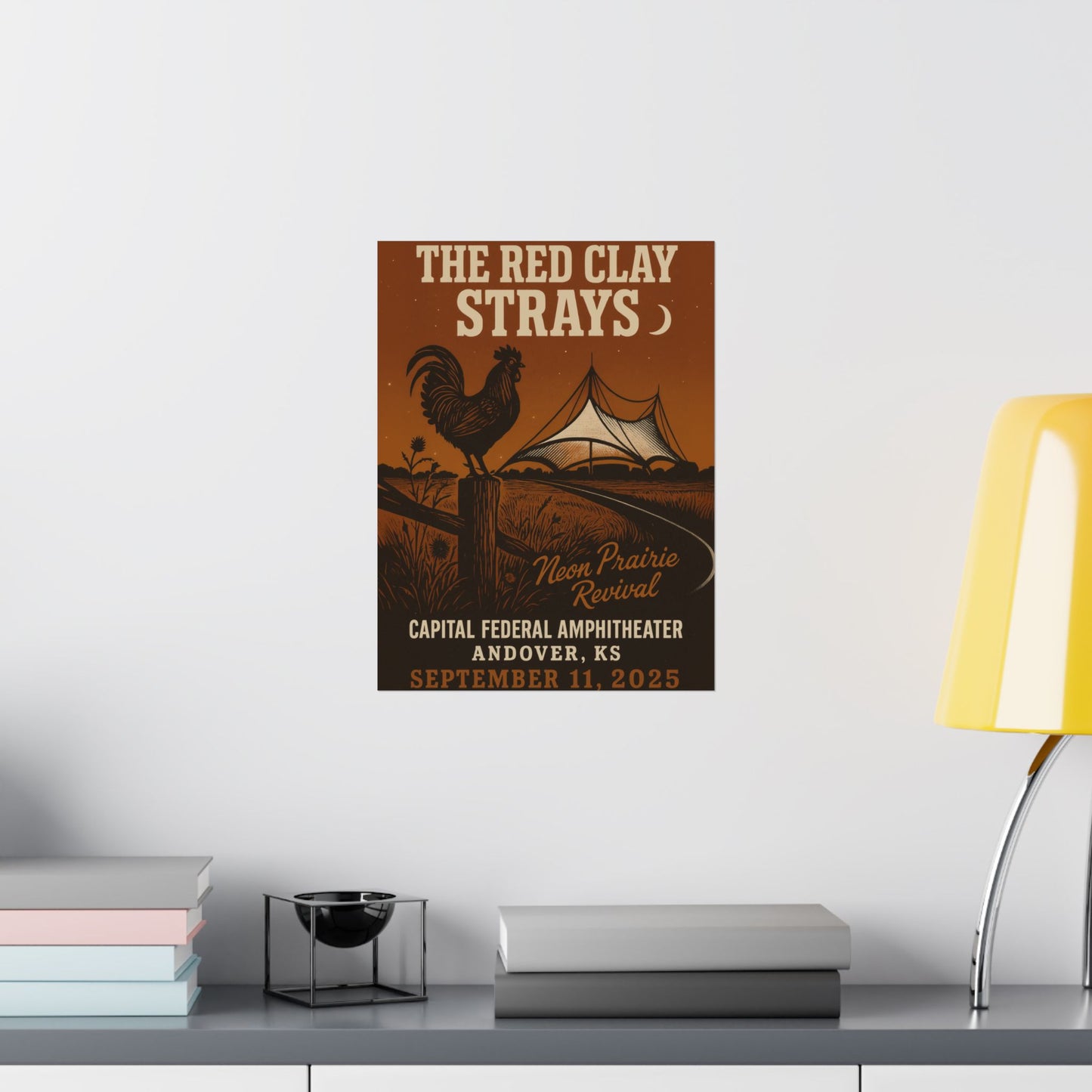 The Red Clay Strays Andover KS Print | September 11, 2025 | Capital Federal Amphitheater | Concert Poster | Variant 1
