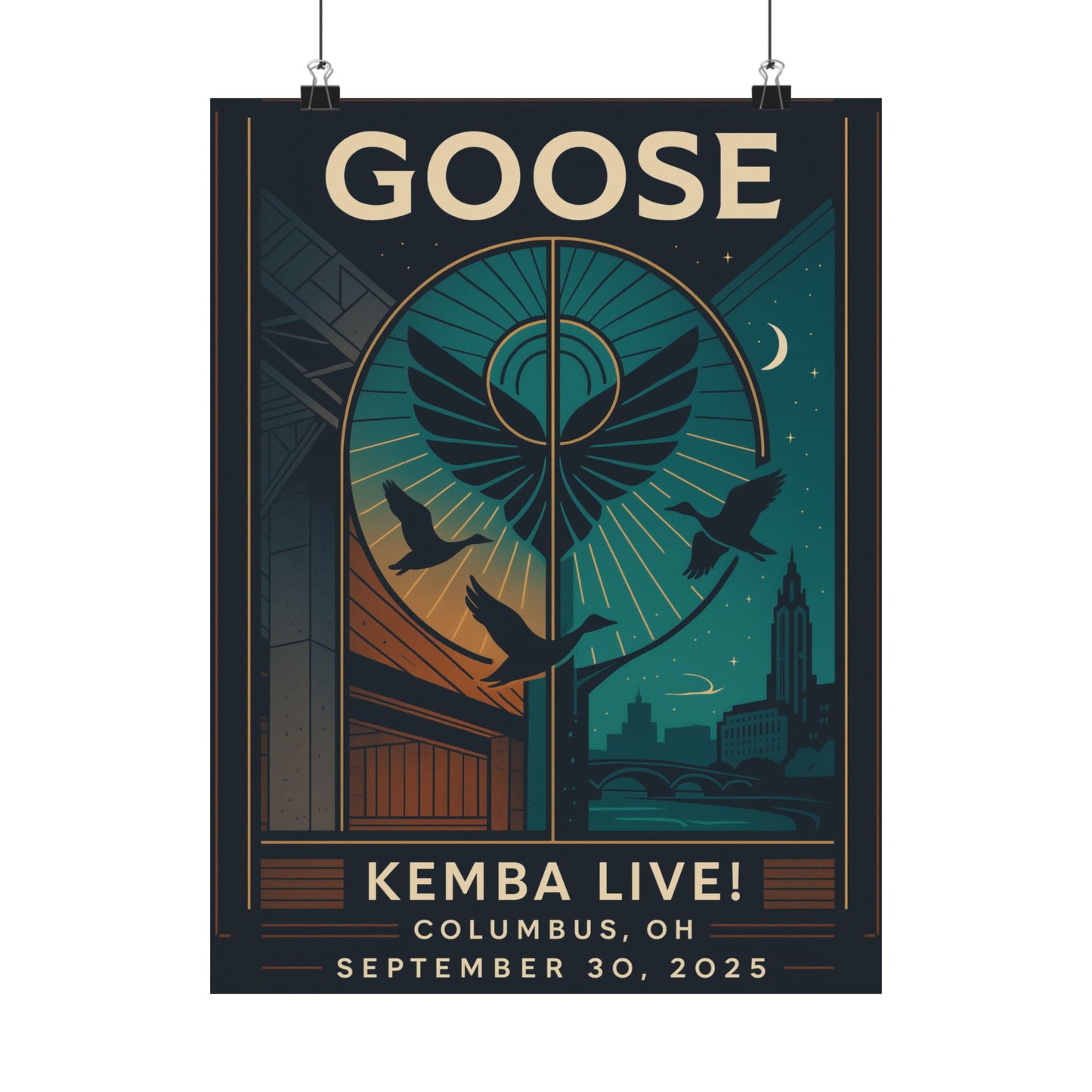 Goose Columbus Concert Print | September 30, 2025 | KEMBA Live! | Variant 1