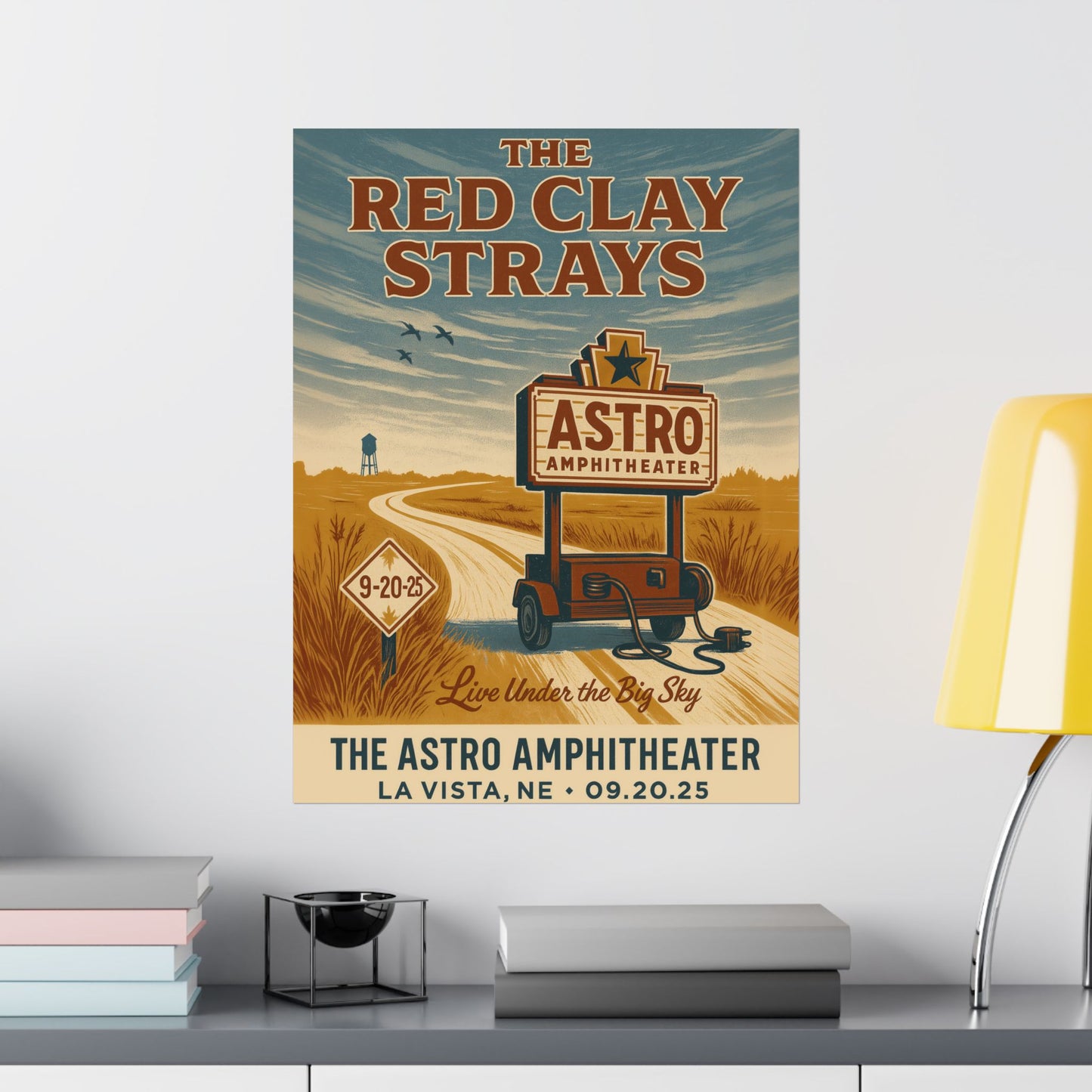 The Red Clay Strays La Vista NE Concert Print | September 20, 2025 | Astro Amphitheater | Variant 1