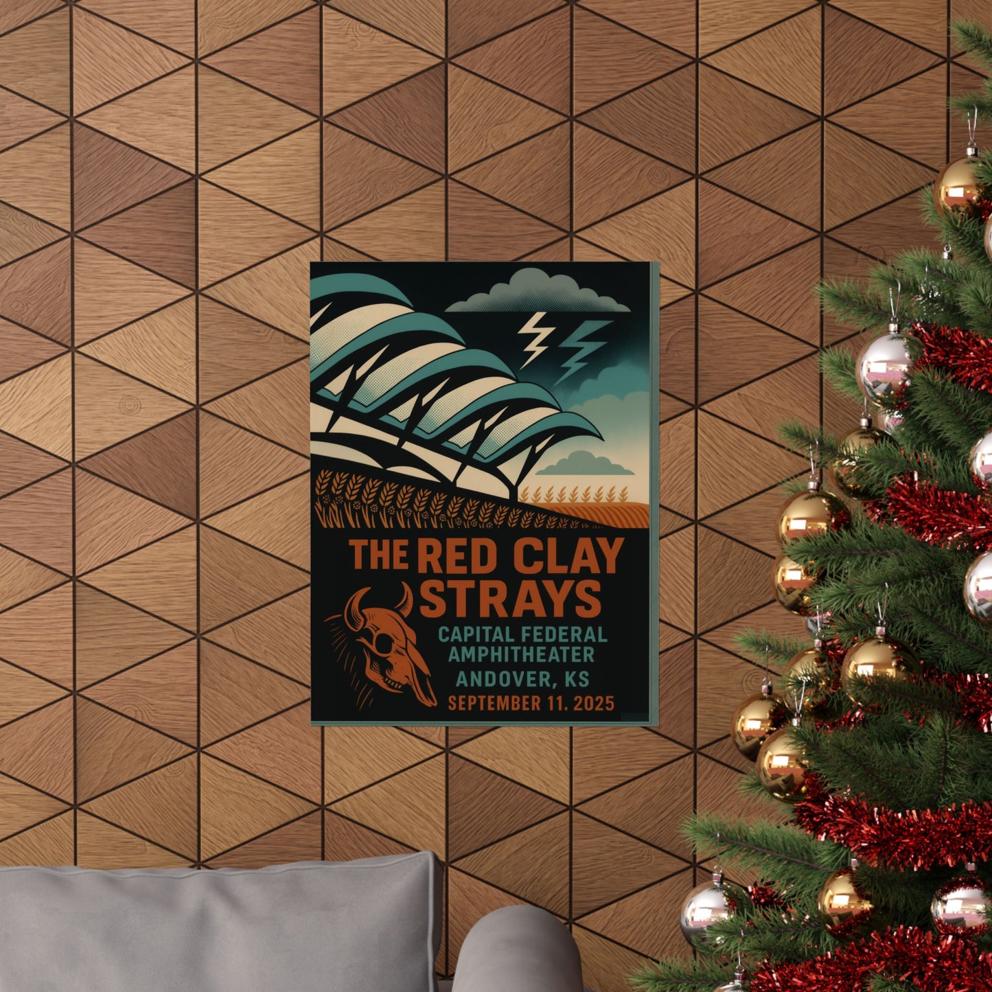 The Red Clay Strays Andover KS Print | September 11, 2025 | Capital Federal Amphitheater | Concert Poster | Variant 2