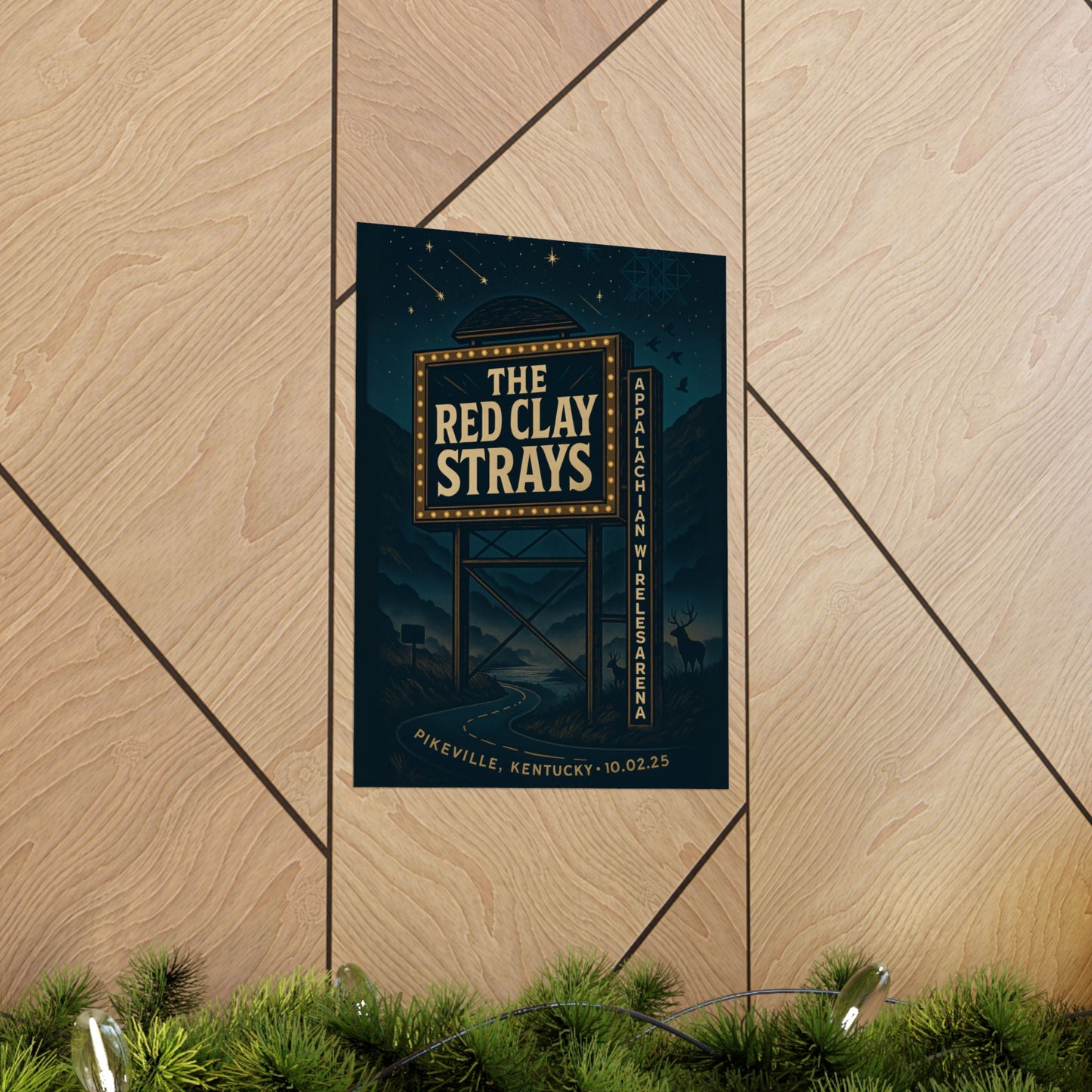 The Red Clay Strays Pikeville KY Concert Print | October 2, 2025 | Appalachian Wireless Arena | Variant 2