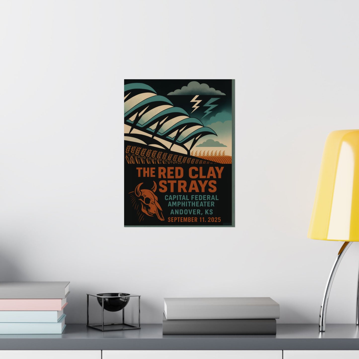 The Red Clay Strays Andover KS Print | September 11, 2025 | Capital Federal Amphitheater | Concert Poster | Variant 2