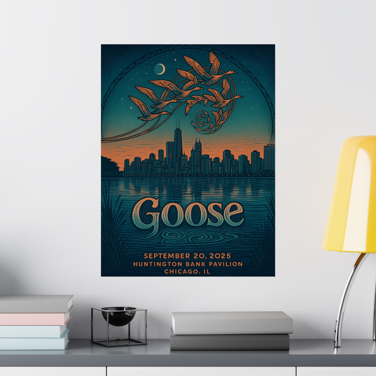 Goose Chicago Concert Poster | September 20, 2025 | Huntington Bank Pavilion | Variant 2