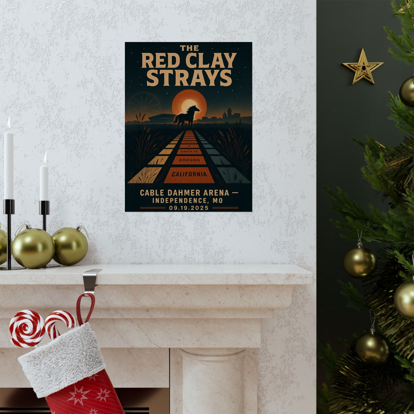 The Red Clay Strays Independence MO Concert Print | September 19, 2025 | Cable Dahmer Arena | Variant 2