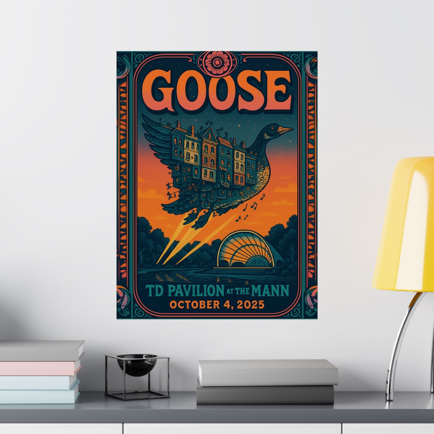 Goose TD Pavilion at The Mann | October 4, 2025 | Philadelphia | Concert Poster | Limited Edition | Variant 2