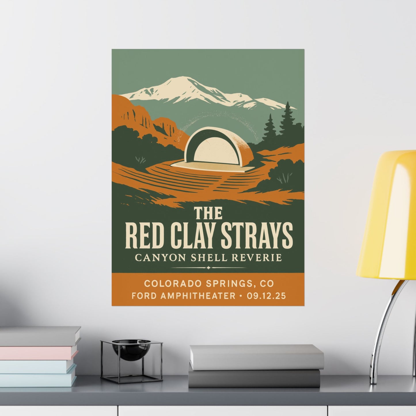 The Red Clay Strays Colorado Springs Concert Poster | September 12, 2025| Ford Amphitheater | Variant 1