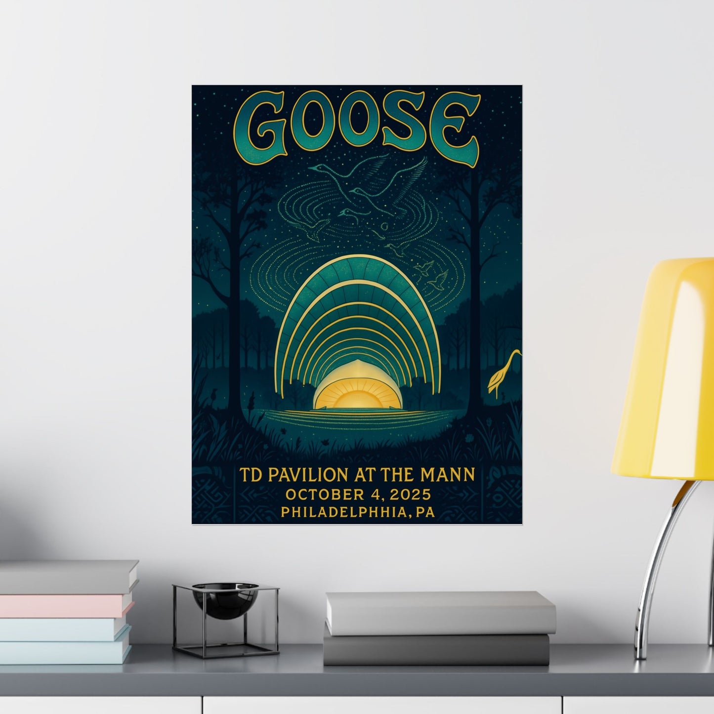 Goose TD Pavilion at The Mann | October 4, 2025 | Philadelphia PA | Concert Poster | Limited Edition | Variant 1