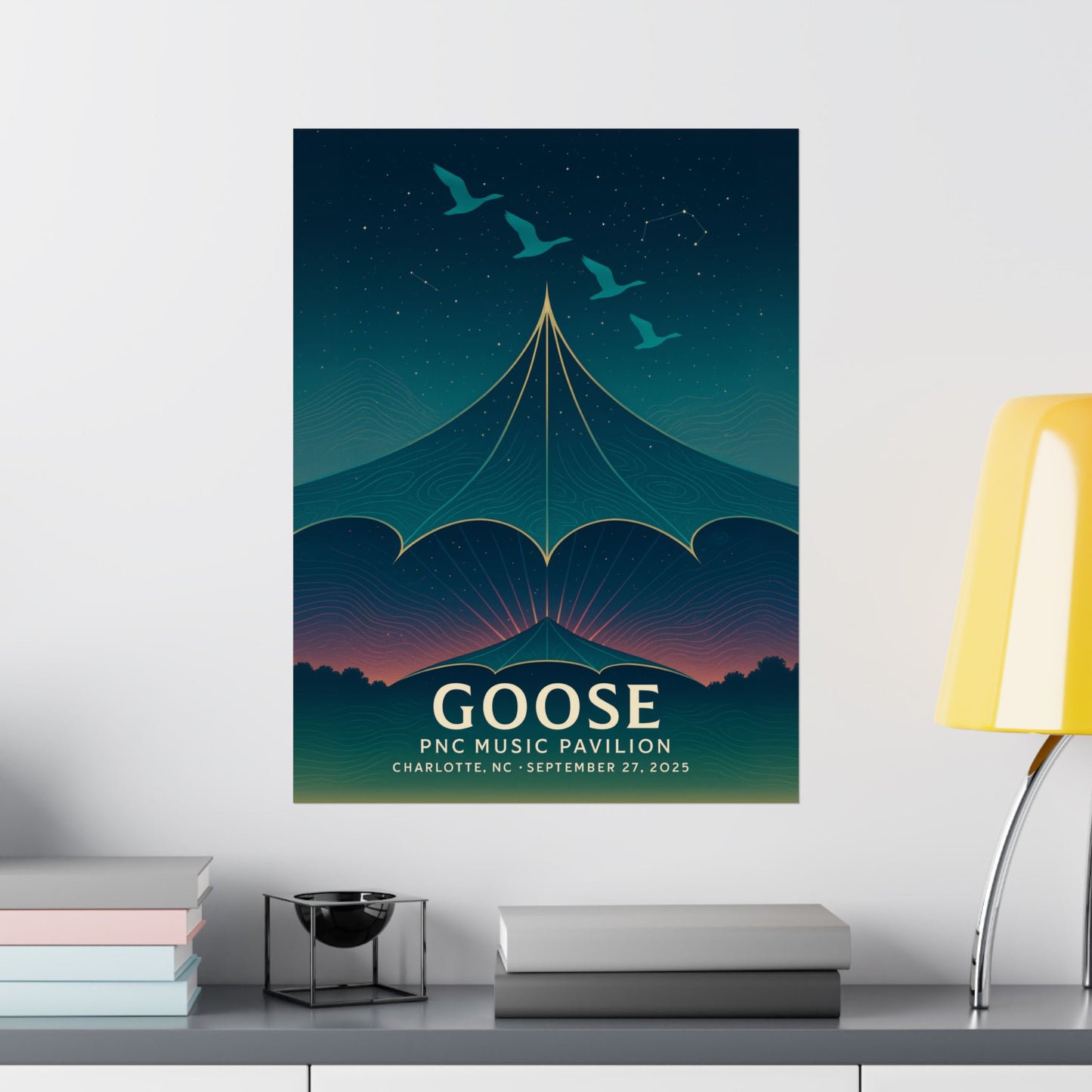 Goose Charlotte Concert Print | September 27, 2025 | PNC Music Pavilion | Variant 1