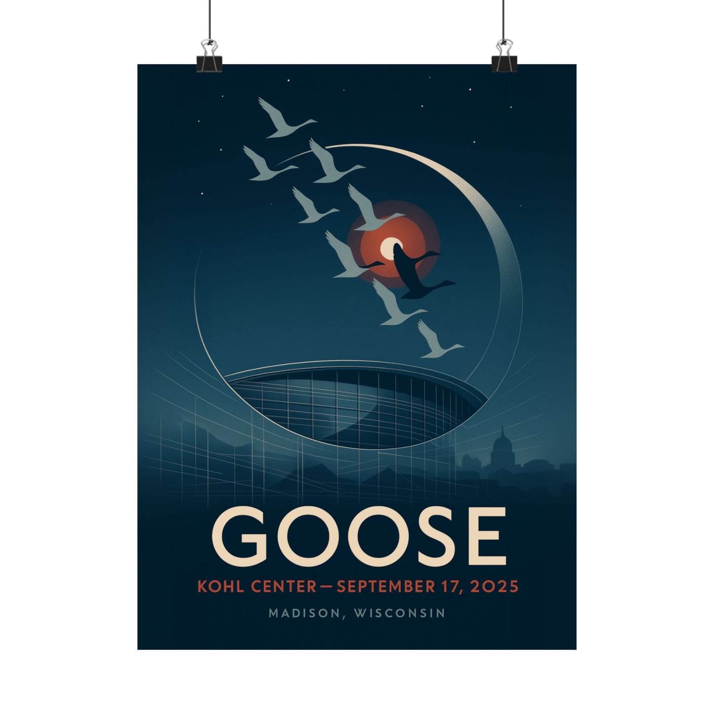 Goose Kohl Center Madison WI | September 17, 2025 | Limited Edition Fan-Made Concert Poster Version 1