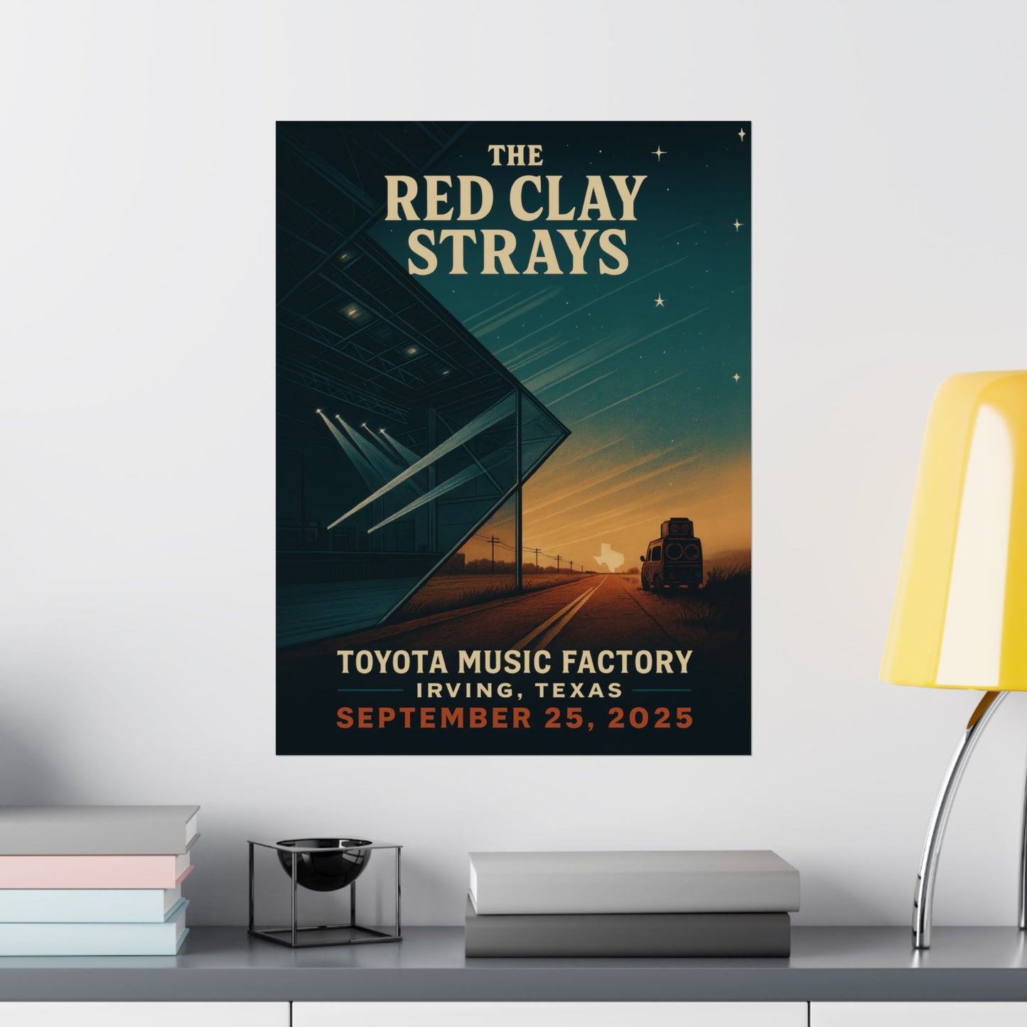 The Red Clay Strays Irving TX Concert Print | September 25, 2025 | Toyota Music Factory | Variant 1