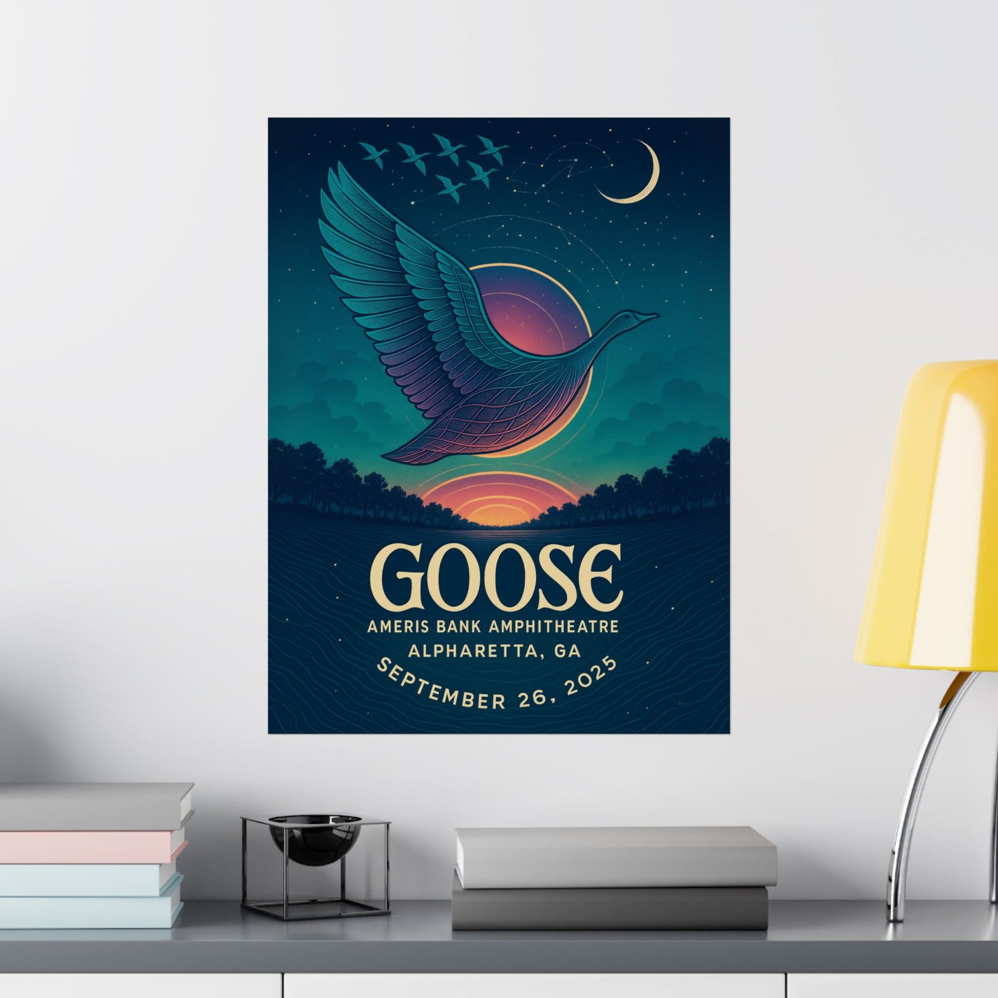Goose Alpharetta September 26,2025 Concert Print | Ameris Bank Amphitheatre | Concert Print | Version 1