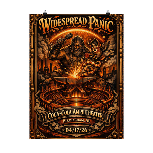 Widespread Panic | 04/17/26 | Birmingham, AL | Concert Poster | N1