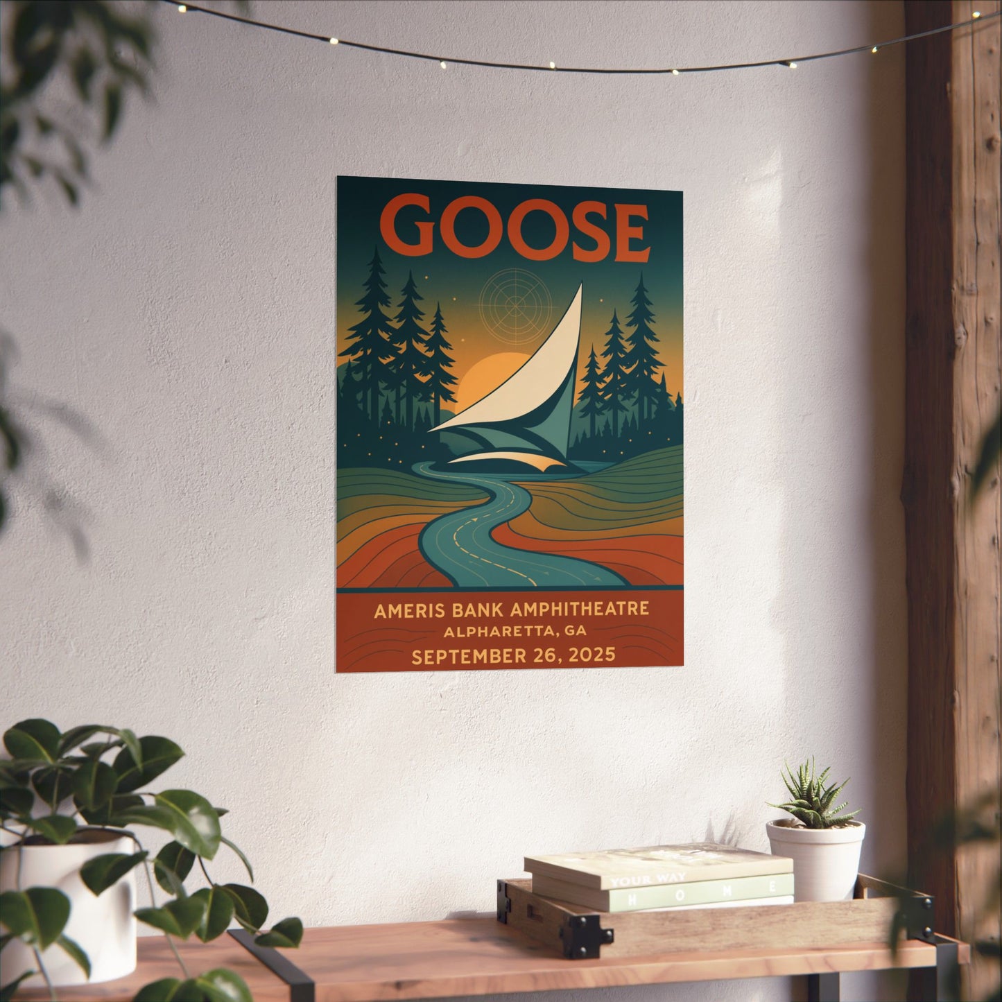 Goose Alpharetta September 26,2025 Concert Print | Ameris Bank Amphitheatre | Concert Print | Version 2