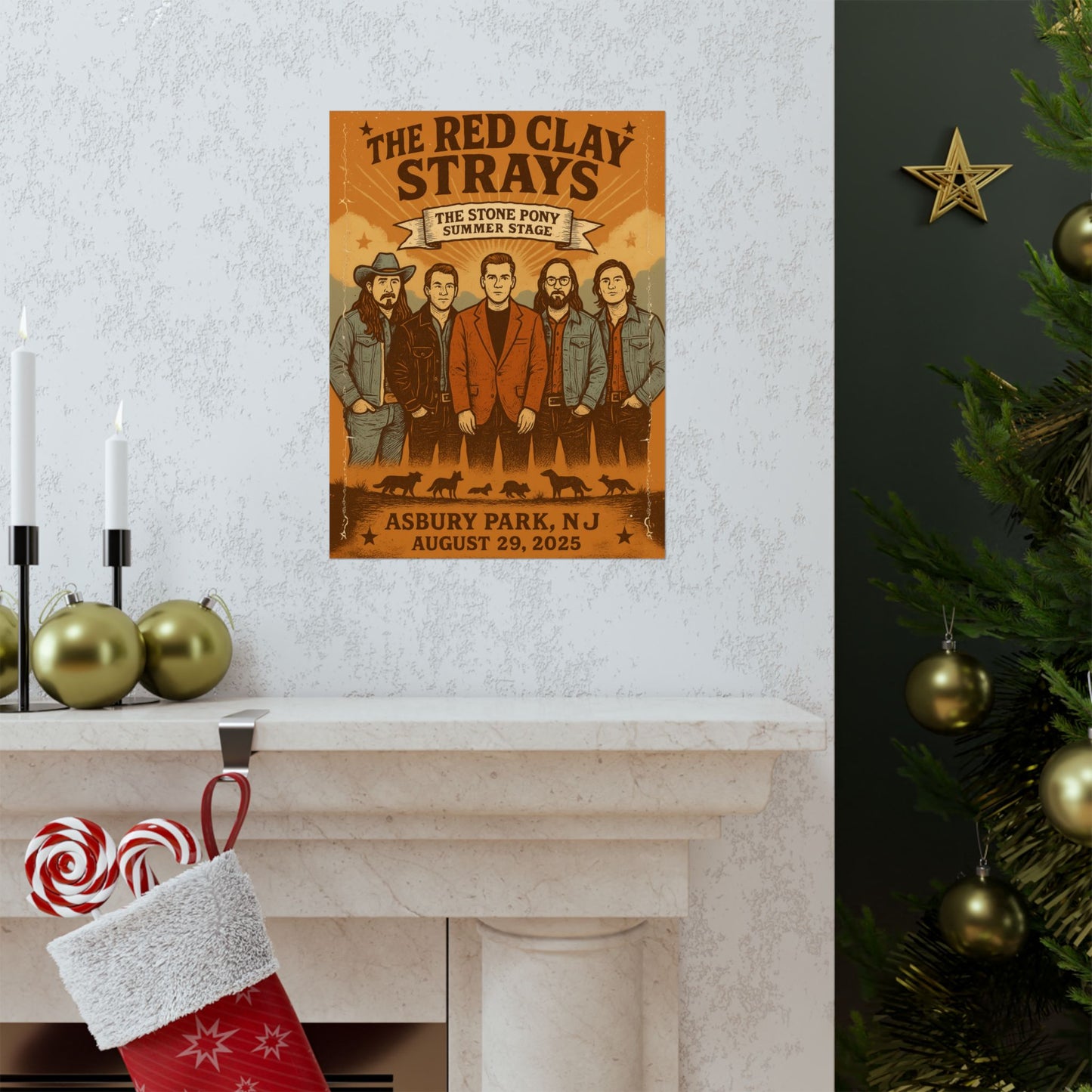 The Red Clay Strays | August 29, 2025 | Stone Pony Summer Stage | Asbury Park, NJ | Fan Concert Print