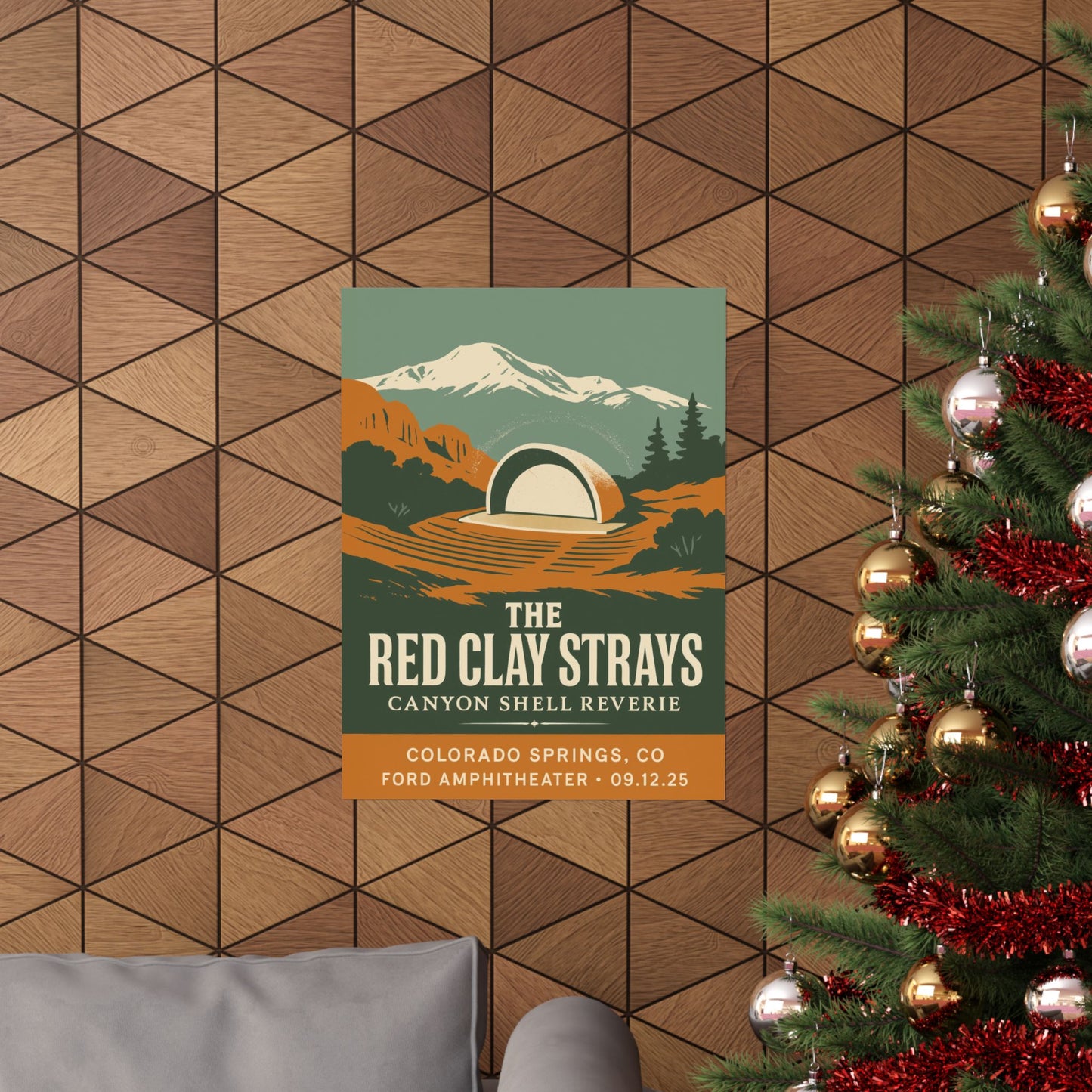 The Red Clay Strays Colorado Springs Concert Poster | September 12, 2025| Ford Amphitheater | Variant 1