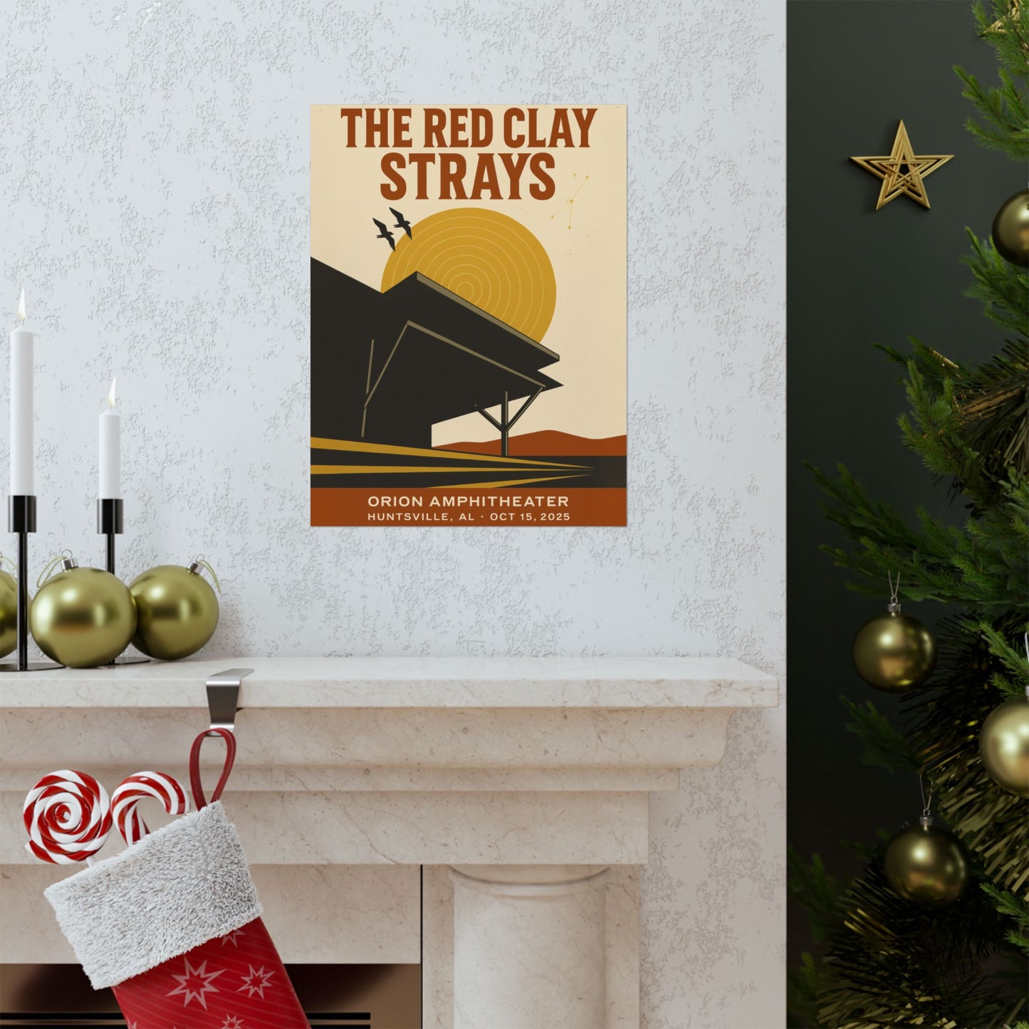 The Red Clay Strays Huntsville, AL Concert Print | October 15, 2025 | Orion Amphitheater | Variant 1