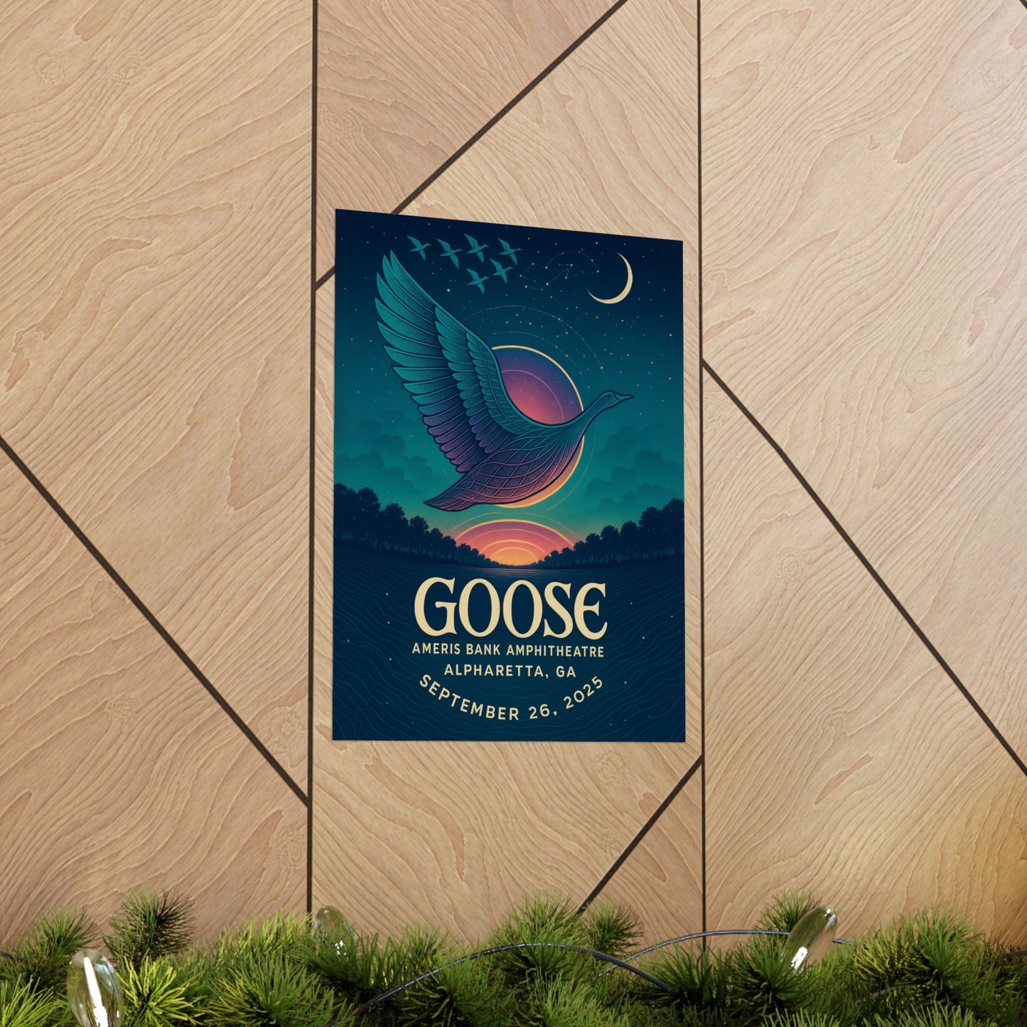 Goose Alpharetta September 26,2025 Concert Print | Ameris Bank Amphitheatre | Concert Print | Version 1