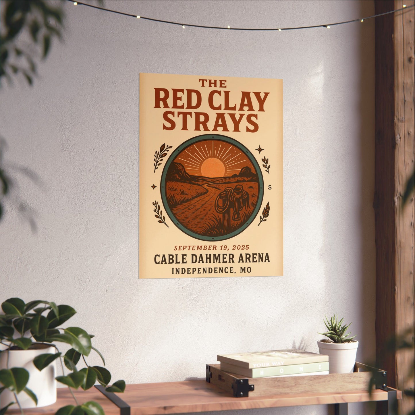 The Red Clay Strays Independence MO Concert Print | September 19, 2025 | Cable Dahmer Arena | Variant 1