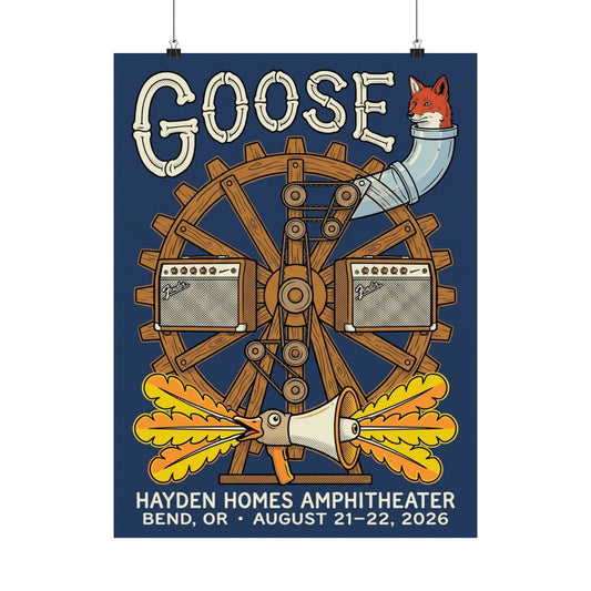 Goose | August 21–22, 2026 | Bend, OR | Concert Poster V1