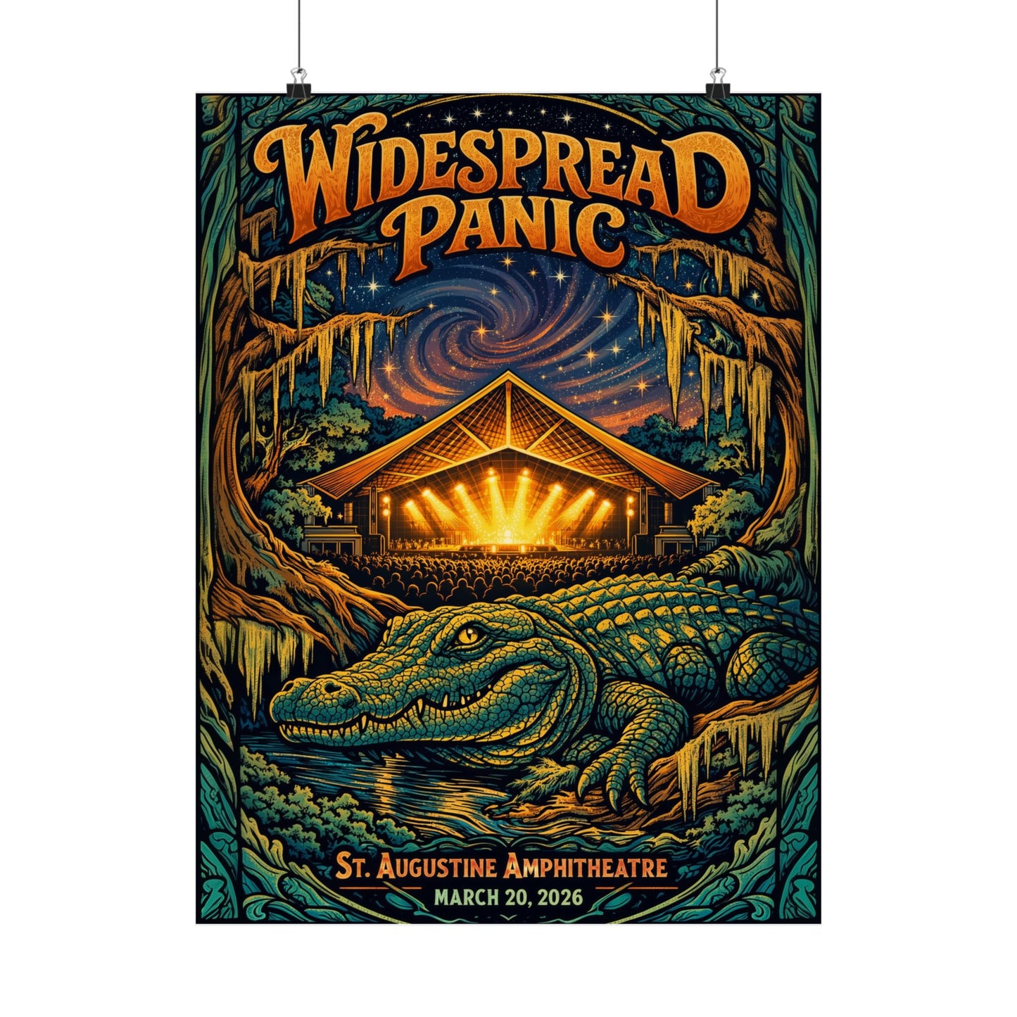 Widespread Panic | 03/20/26 | St. Augustine, FL | Concert Poster  | N1