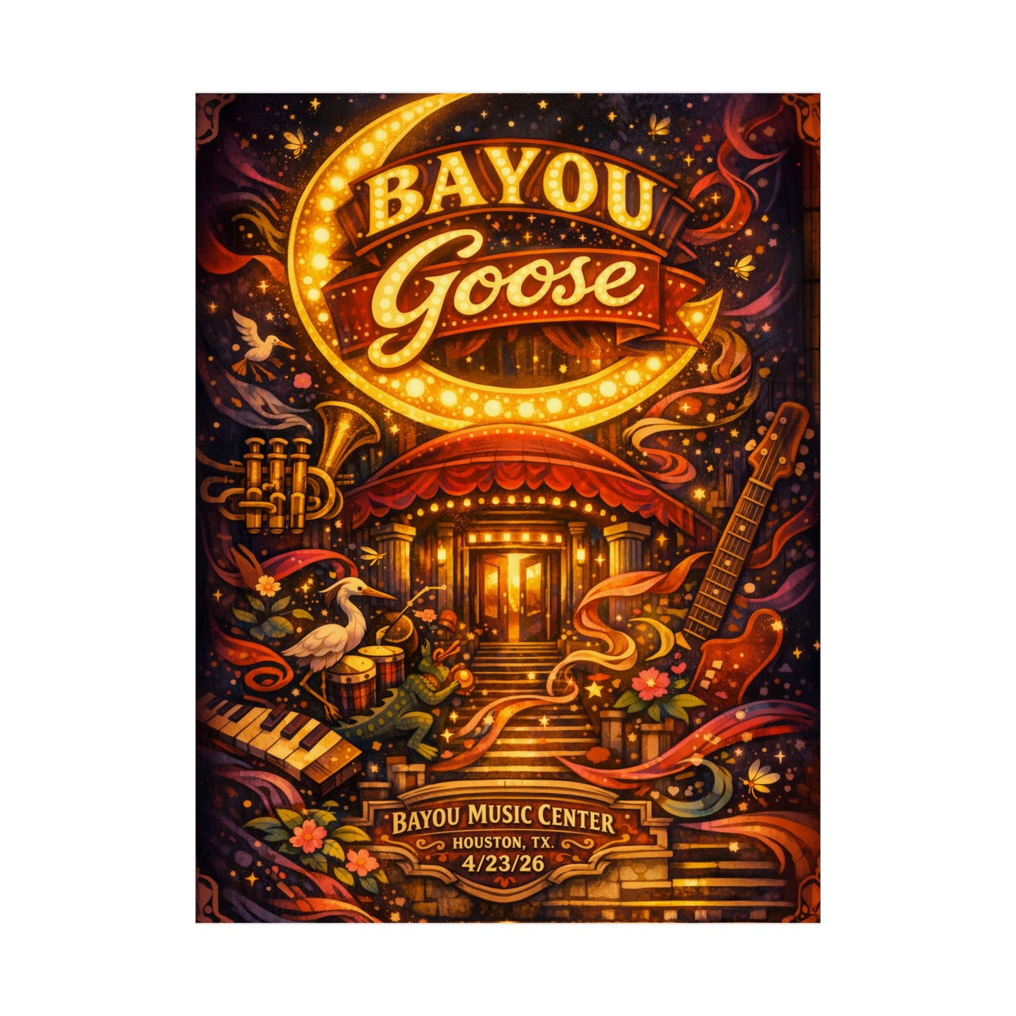 Goose  | 4/23/26 | Houston, TX | Concert Poster  | V2