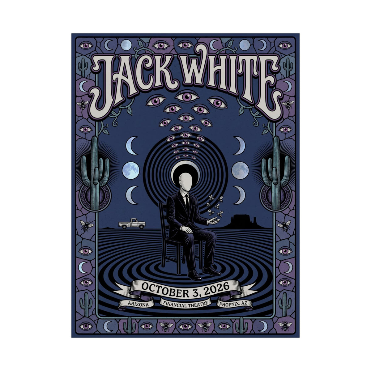 Jack White | October 3, 2026 | Phoenix, AZ | Concert Poster