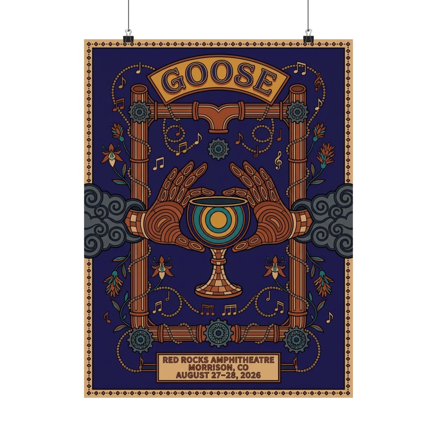 Goose | August 27–28, 2026 | Red Rocks | Concert Poster V1