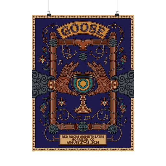 Goose | August 27–28, 2026 | Red Rocks | Concert Poster V1