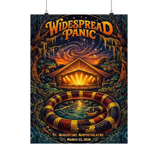 Widespread Panic | 03/22/26 | St. Augustine, FL | Concert Poster  | N3