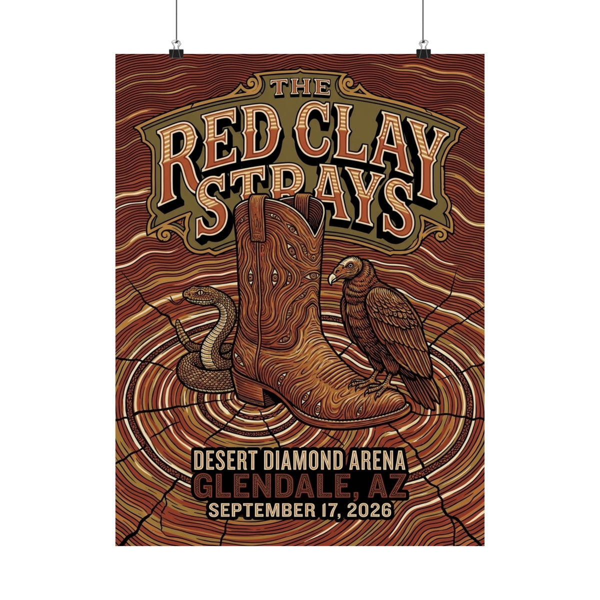 The Red Clay Strays | September 17, 2026 | Glendale, AZ | Concert Poster