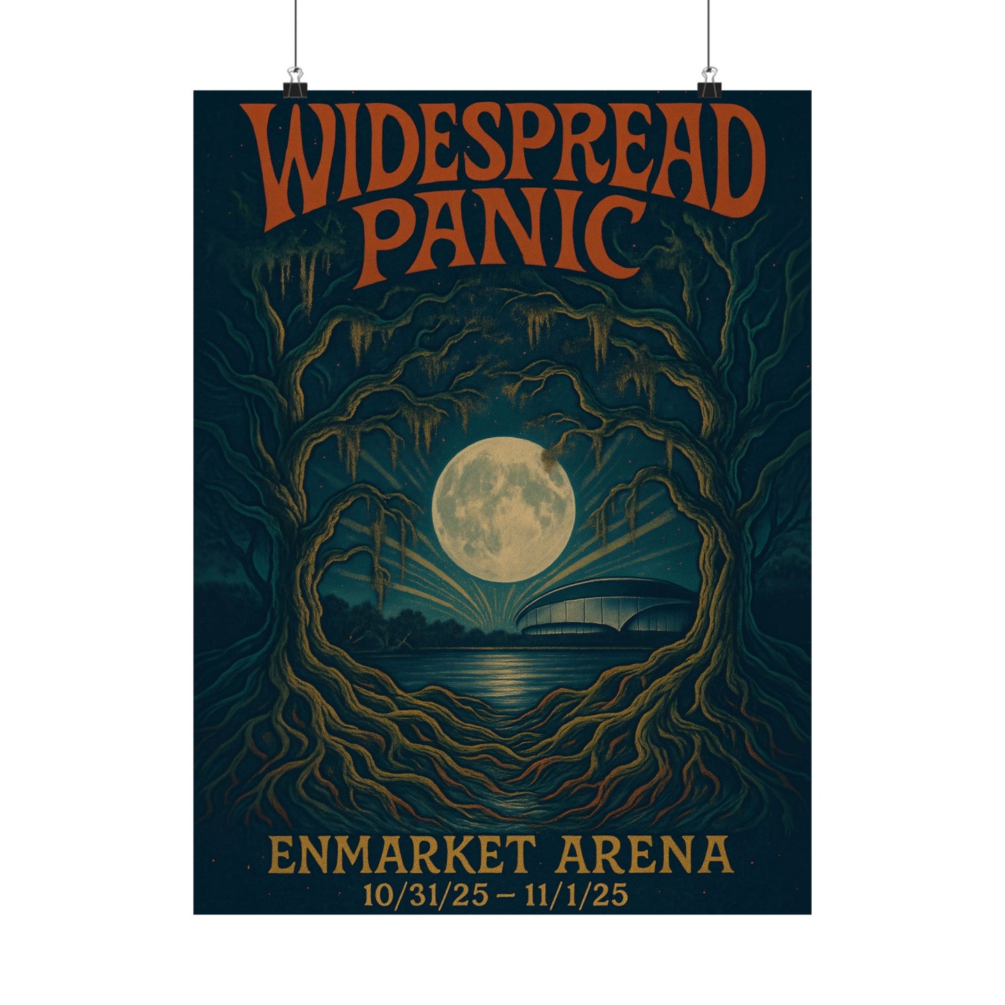Widespread Panic Enmarket Arena Savannah Halloween 2025 Concert Poster Art Print | Variant 1