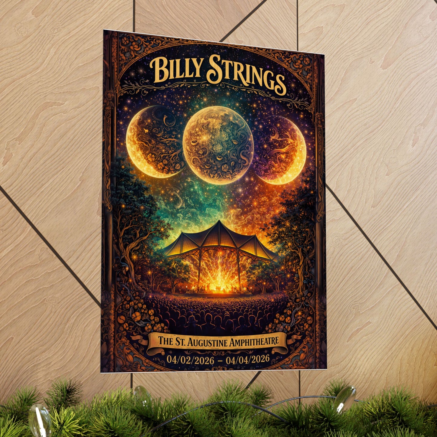 Billy Strings | 4/2/26 - 4/4/26 | St. Augustine, FL | Concert Poster  | V1
