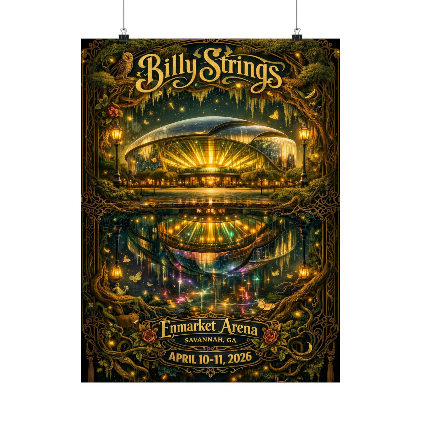 Billy Strings | 4/10/26 - 4/11/26 | Savannah, GA | Concert Poster  | V2