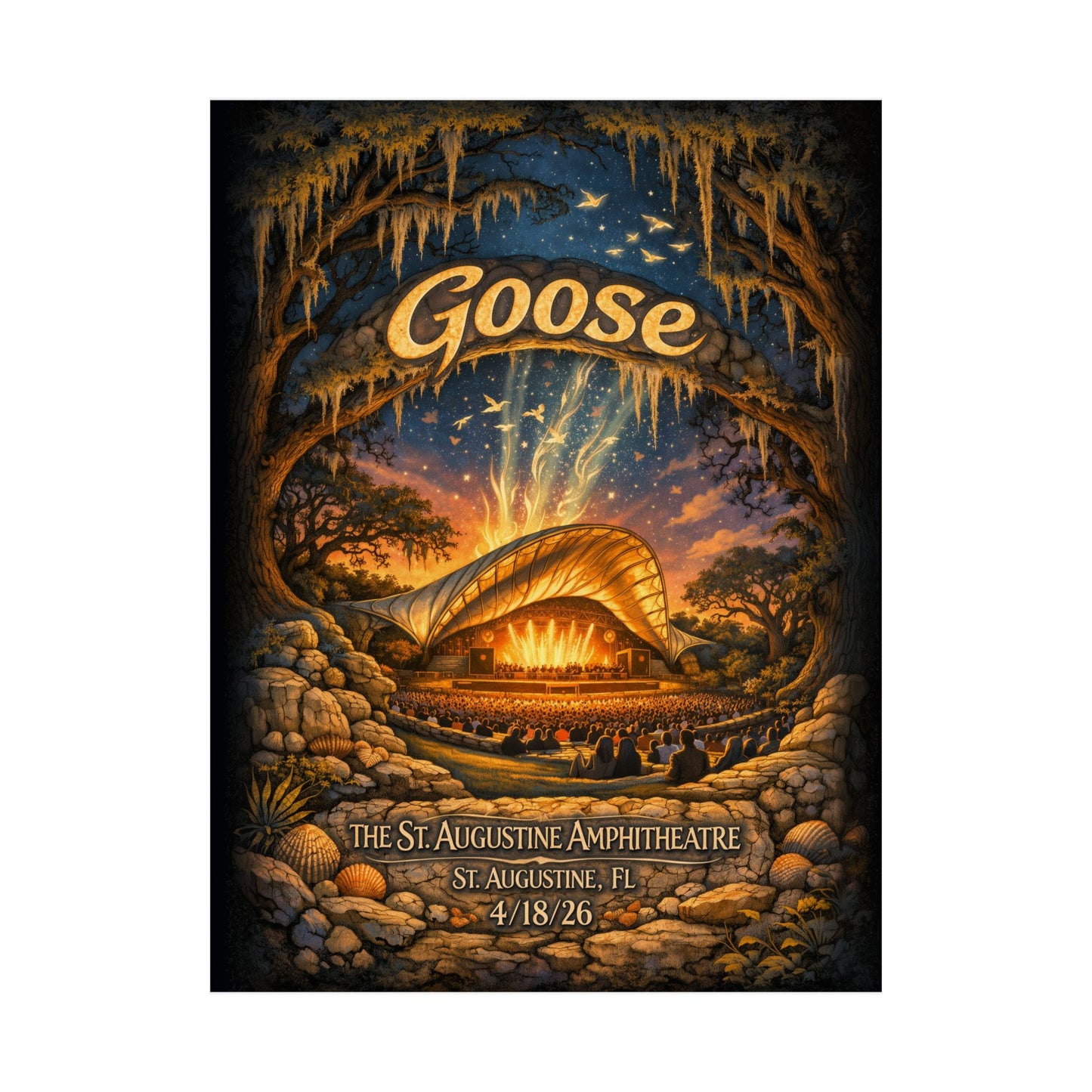 Goose  | 4/18/26 | St. Augustine, FL | Concert Poster  | N1