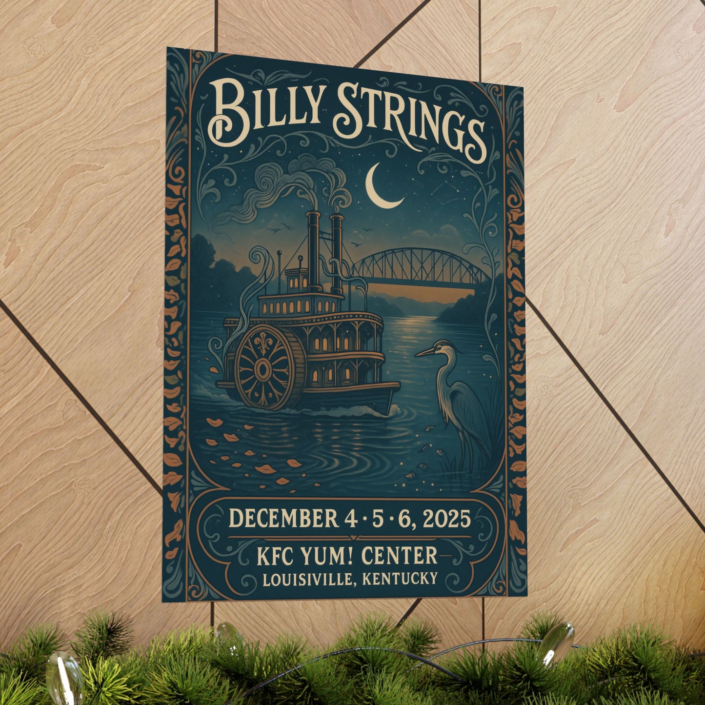 Billy Strings Louisville| December 4-6, 2025 | KFC Yum! Center |Concert Print | Variant 2