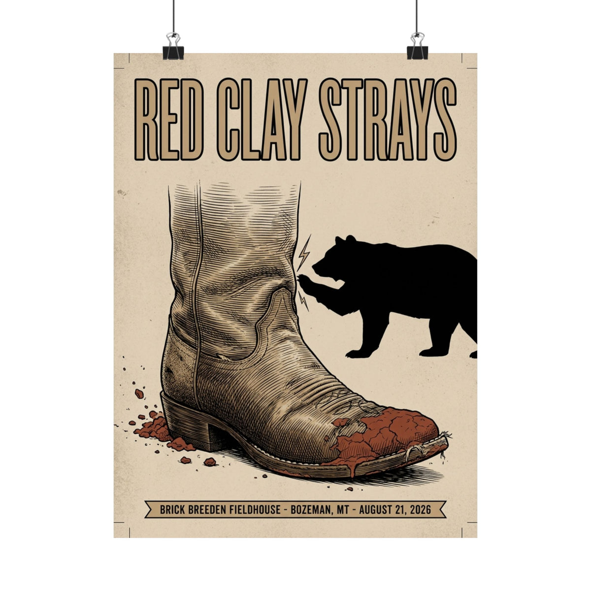 The Red Clay Strays | August 21, 2026 | Bozeman, MT | Concert Poster