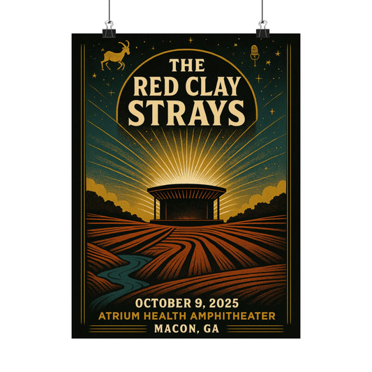 The Red Clay Strays Macon GA Concert Print | October 9, 2025 | Atrium Health Amphitheater | Variant 1