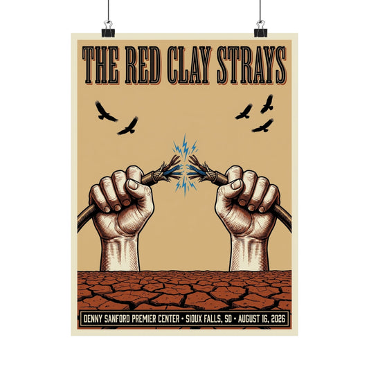The Red Clay Strays | August 16, 2026 | Sioux Falls, SD | Concert Poster