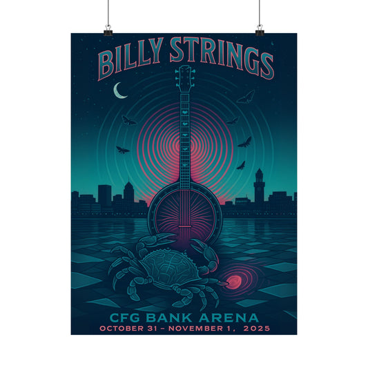 Billy Strings Baltimore October 31 & November 1, 2025 | CFG Bank Arena Art | Concert Print Variant 1