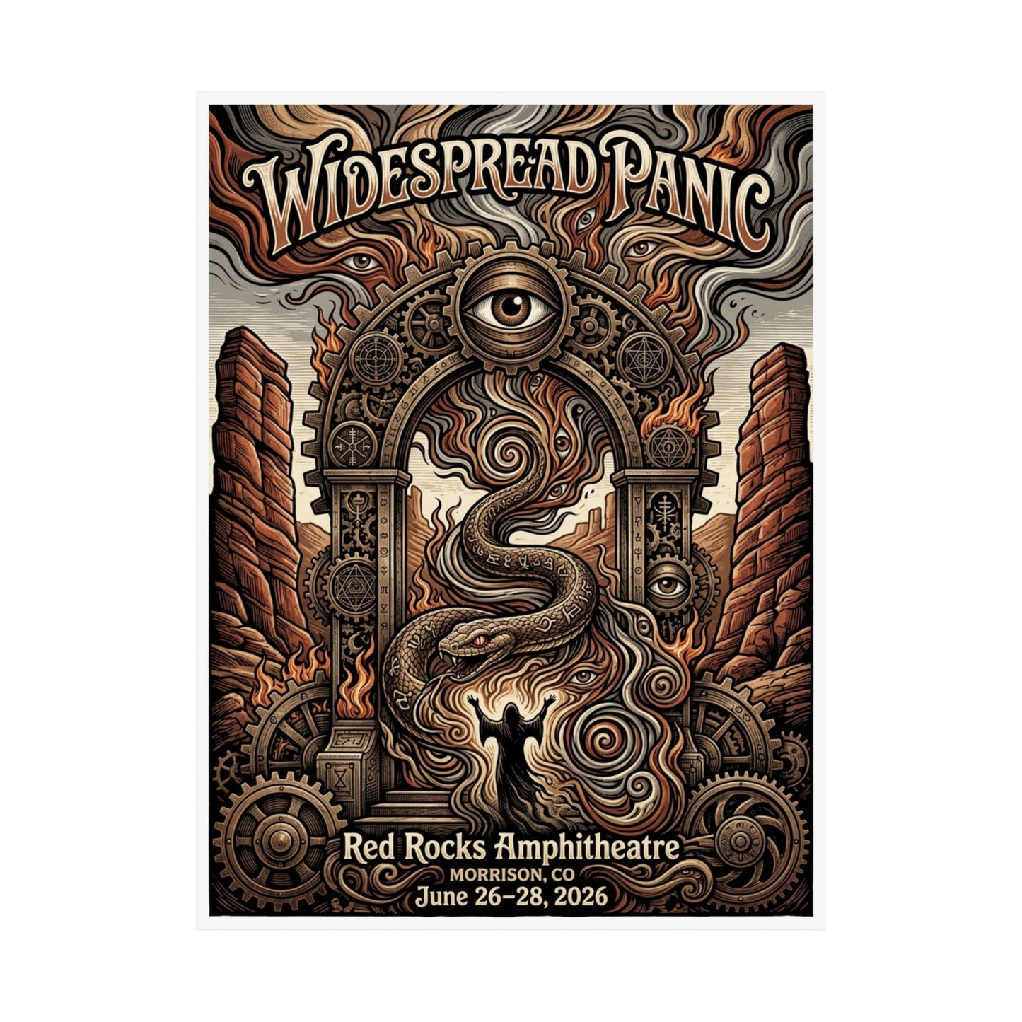 Widespread Panic | 06/26/26–06/28/26 | Morrison, CO | Concert Poster